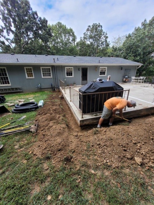 Galloways lawn service Chattanooga French drain installation