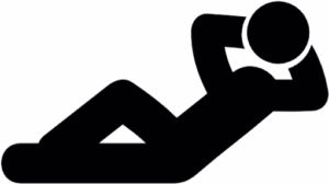 Stick figure relaxing